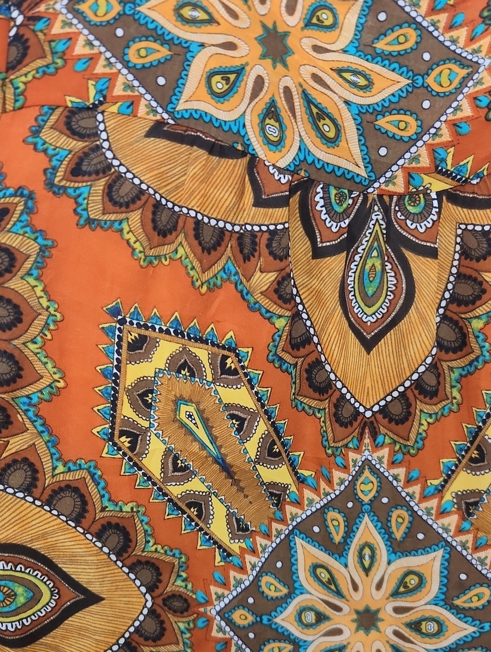 Chico's Mixed Print Chiffon Longsleeve Blouse Top Size 1 (US Size Medium) - Picture 4 of 11